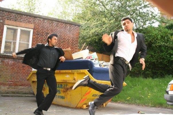 Mak Singh performing his own fight and stunt work for Ilzaam, 2006
