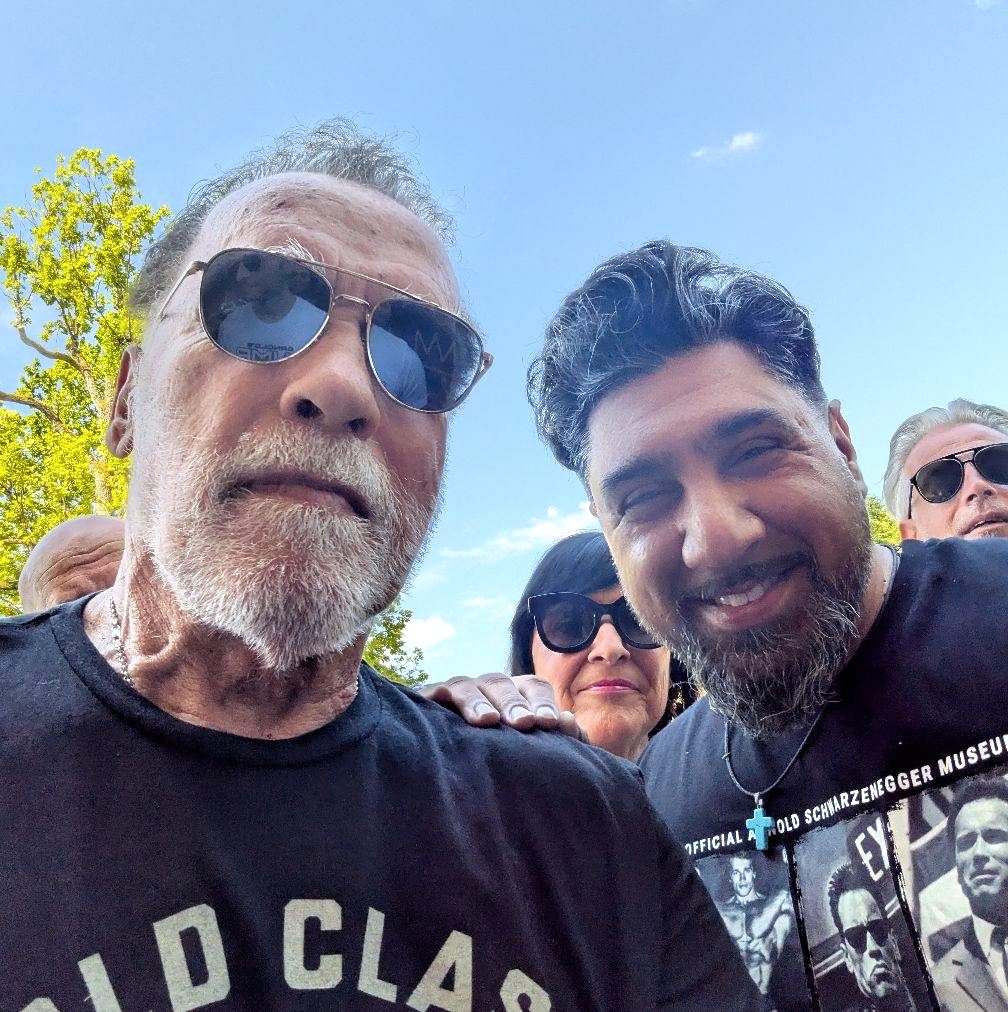 With Arnold Schwarzenegger