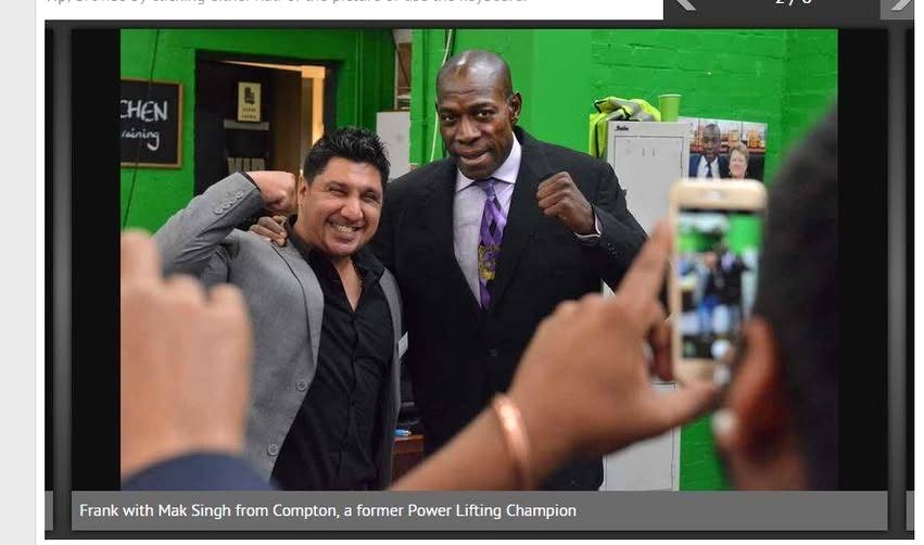 With Frank Bruno