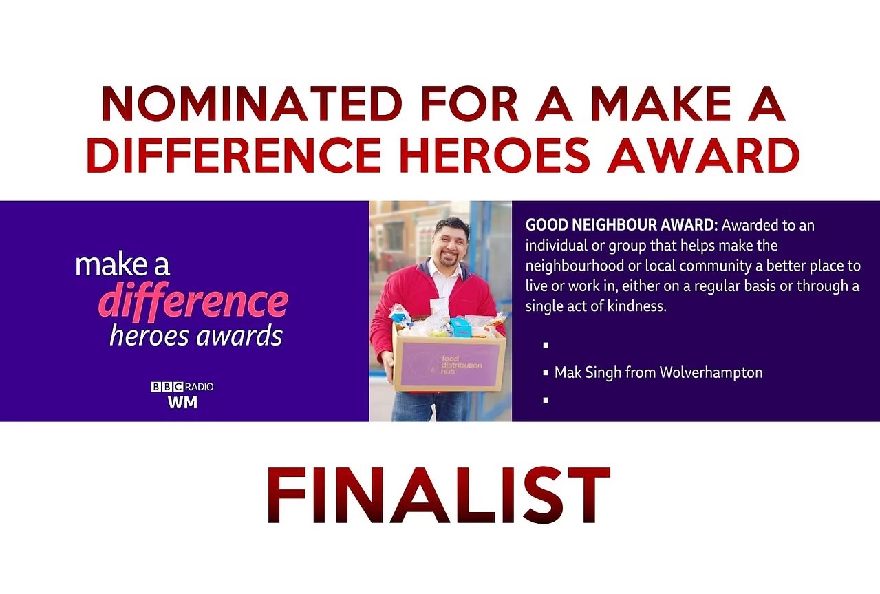 BBC Radio WM Make a Difference Heroes: Good Neighbour finalist, 2021