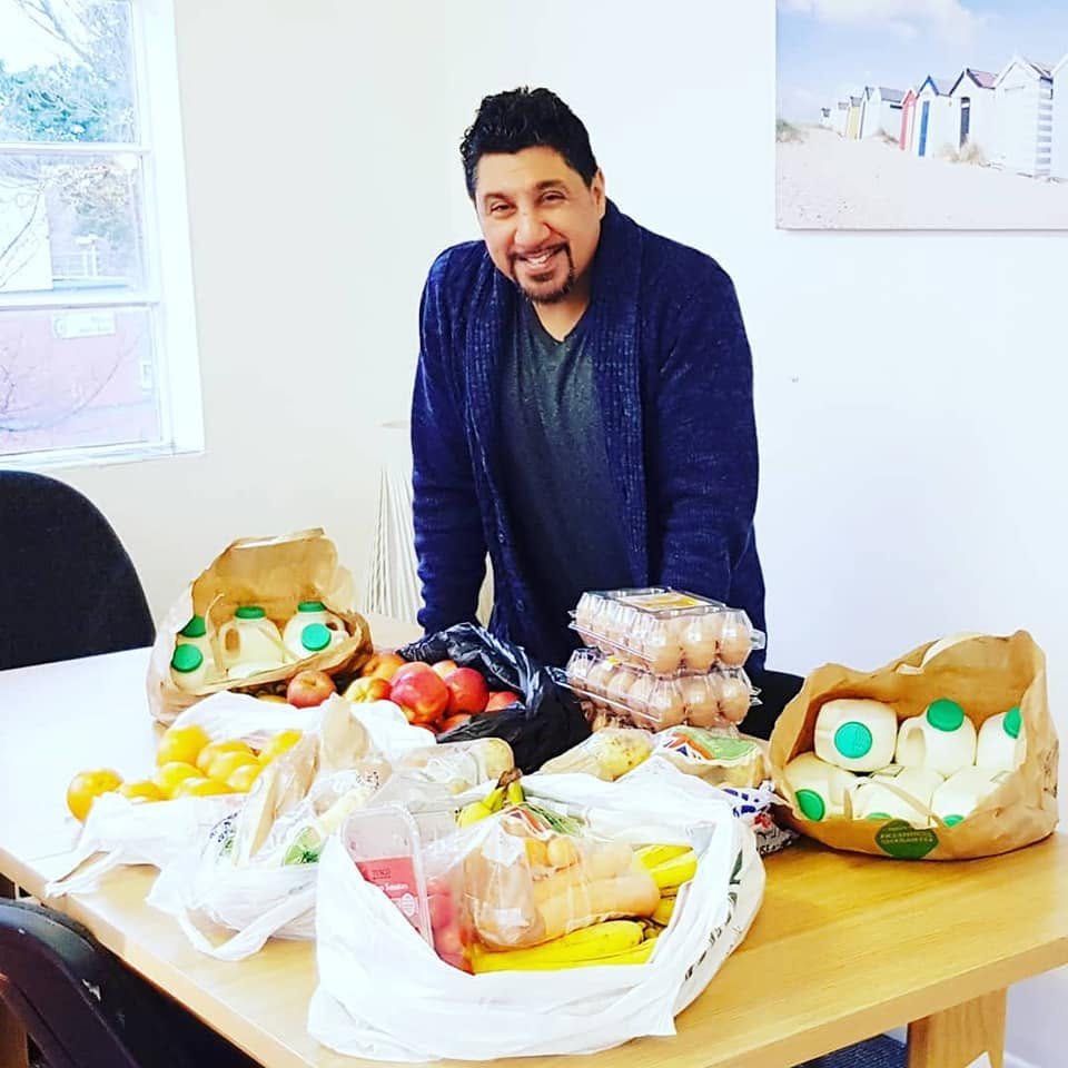 Food donations collected from local businesses