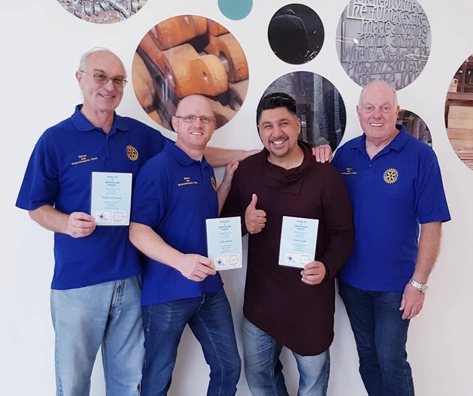 With the Rotary Club, raising funds for three Bilston charities
